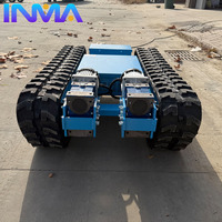 Châssis à chenilles en caoutchouc tout-terrain, structure modulaire robuste, batterie au lithium 100 Ah pour la mise à niveau de petites machines