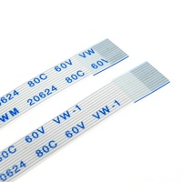 Kabel Fleksibel Flat FFC AWM 20624 80c 60v Vw-1 E345287 Pitch 0.5mm 10pin Tipe A Panjang 150mm untuk Printer