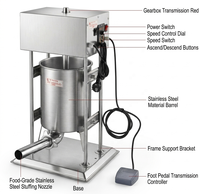 Machine à saucisses électrique automatique en acier inoxydable 10L 15L 20L 25L, machine à garnir les saucisses, machine à hot-dogs commerciale