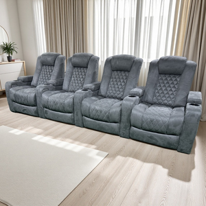 Kunden spezifisches Heimkino Echtes Leder Liegestuhl Wohnzimmer Theater Sitz konsole Liege sitz Privates Theater - Product Image 5