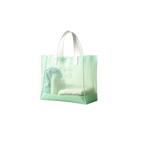 Sac fourre-tout imperméable en plastique avec poignée et fermeture Velcro, sac de rangement portable