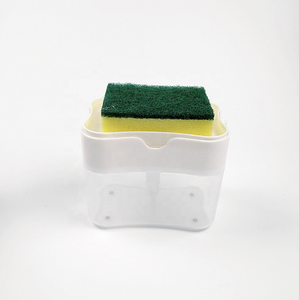 Dispenser sabun tangan plastik 2-in-1, Dispenser Sabun Busa kualitas tinggi dengan rak untuk penggunaan Dapur - Product Image 4