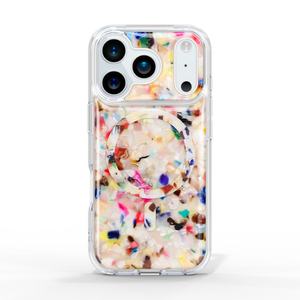 Coque AIKUSU antichoc au design élégant, motif confettis arc-en-ciel, pour iPhone 17 Air, 17 Pro, 17 Pro Max - Product Image 1