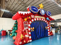 Arche de Noël gonflable de luxe, décoration de Noël gonflable avec rennes, décoration de fêtes