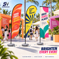 Drapeau publicitaire personnalisé en plumes, écologique, portable, en polyester, imprimé numériquement, résistant au vent (35 mph), en fibre de carbone, à levage automatique