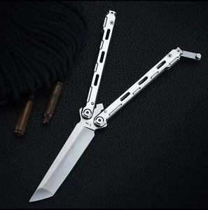 ऑल-स्टील तितली प्रशिक्षण चाकू बिना तेज सीगो तह आउटडोर अभ्यास खिलौना चाकू थोक खेल चिकनी - Product Image 4