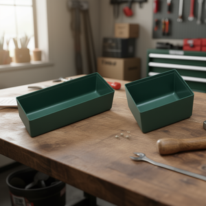 <b>Small</b> Parts <b>Tray</b> Tool Containers Rectangular Green Storage Organizer for Workshop Garage Use - Product Image 3