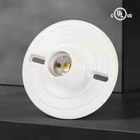 Portalámparas LED Aota E26 con Interruptor, Base de Rosca de Baquelita de 250V para Lámpara Colgante de Uso Doméstico, 1 Año de Garantía, Seguro