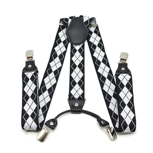 <span class=keywords><strong>Tirantes</strong></span> de <span class=keywords><strong>traje</strong></span> de poliéster para hombre <span class=keywords><strong>con</strong></span> diseño elástico <span class=keywords><strong>y</strong></span> cuadros de rayas de 4 clips en varios colores <span class=keywords><strong>con</strong></span> caja de regalo - Product Image 3