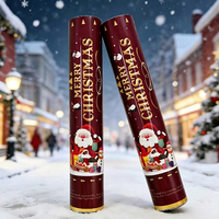 Pistolet à confettis de Noël portable de 30 cm, Père Noël, pétards, confettis scintillants mélangés, pour cérémonie de Noël et fête