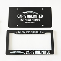 Cadres de plaque d'immatriculation de voiture sur mesure, couvre-plaque d'immatriculation, support de plaque d'immatriculation avec logo