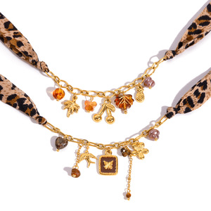 Elegant European American Style Tiger Eye Acrylic Necklace Women Stainless Steel Jewelry <b>Light</b> Luxury Party Charm Accessories - Product Image 5