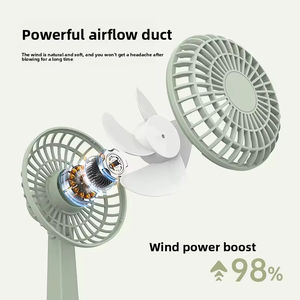 Ventilador Oscilante de Escritorio Portátil Inteligente con Batería Recargable USB de 2000 mAh, Ventilador de Refrigeración Giratorio Silencioso con Soporte USB - Product Image 4