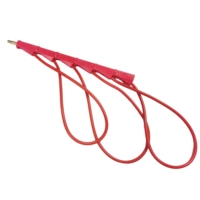 Fil de fiche banane empilable de 4.0mm câble de Test en Silicone souple pour multimètre veste noire or nu