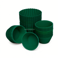 CHINFAI Moules à gâteaux en silicone antiadhésif multicolores sans BPA, faciles à nettoyer, réutilisables, pour cupcakes et muffins