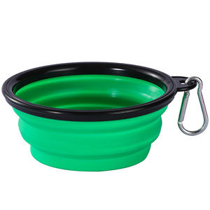 Grosir minuman portabel perjalanan luar ruangan mangkuk air mulut lembut untuk anjing mangkuk pengumpan makanan dapat dilipat warna acak - Product Image 6