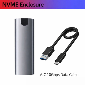 Caja Externa <span class=keywords><strong>de</strong></span> Aluminio para SSD M.2 NVMe NGFF, USB 3.1 Tipo C 10Gbps, Compatible con Discos Duros M.2 SSD 2230 2242 2260 2280 - Product Image 2