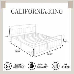 Металлическая кровать для спальни из американского склада, простая кровать для квартиры - Product Image 6