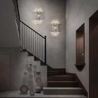 Appliques murales modernes en cristal, luminaires muraux chromés, lampe murale d'intérieur de luxe, lampes murales en cristal pour coiffeuse