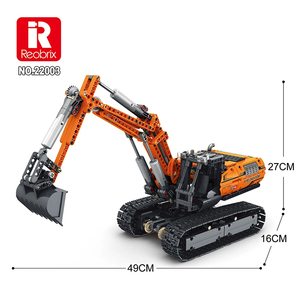 22003 Excavadora a Control Remoto, Vehículo Eléctrico de Ingeniería, Modelo de Bloques de Construcción, Juguete Educativo de Ensamblaje para Niños - Product Image 5