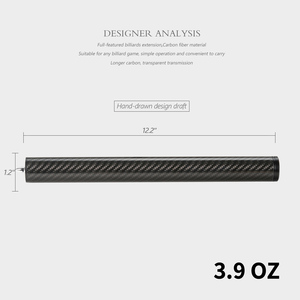 KONLLEN Extensor de Taco de Piscina de Fibra de Carbono, Accesorios de Billar para KONLLEN, MEZZ, PREDATOR, HOW, 12 Pulgadas - Product Image 2