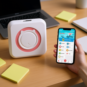 Imprimante thermique portable Phomemo Mini 58 mm sans fil rechargeable sans encre pour étiquettes, photos, notes d'étude et mémos - Product Image 2