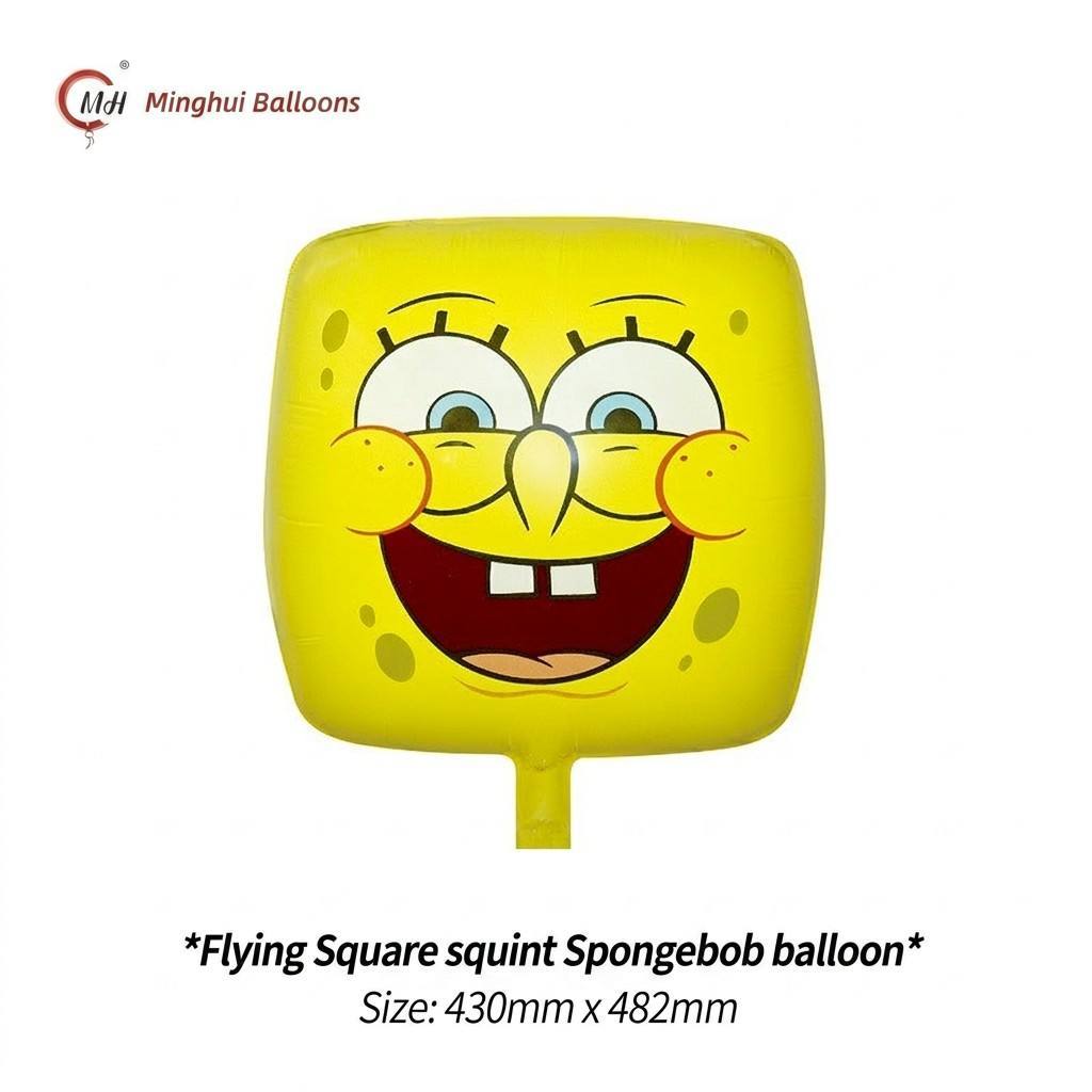 Palloncino di Spongebob strabico quadrato volante