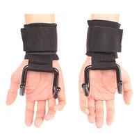Venta al por mayor Gimnasio Fitness Set Ganchos de levantamiento de pesas Empuñaduras de levantamiento de potencia de alta resistencia Correas de muñeca acolchadas