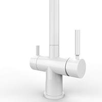 Robinet multi-fonctions moderne blanc mat en acier inoxydable SUS 304, 5 en 1, avec cartouche céramique, à poser sur comptoir, flexible à 360 degrés