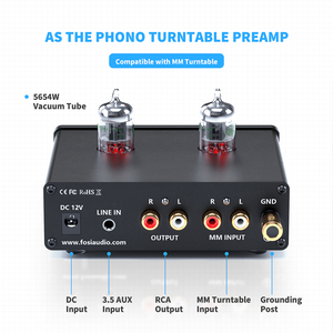 Preamplificatore Phono Fosi Audio per Giradischi con Amplificatore a Valvole 5654W HiFi BOX X4 CB - Product Image 3