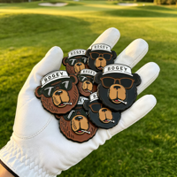 Hebilla de cinturón de latón con marcador de bola de golf troquelado en blanco, personalizable, OEM, a granel, con soporte de esténcil metálico en blanco, para fabricantes de sellos y collares de golf