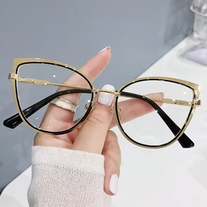 8327 Bingkai Kacamata <span class=keywords><strong>Cat</strong></span> Eye Metal Full Rim Fotokromik yang Modis - Product Image 3