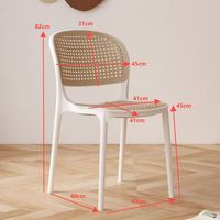 Bestseller Moderner Gartenstuhl mit Hohlrücken, Stapelbar, Kunststoff-Rattan, Umweltfreundlich, Langlebig, für Hotel & Wohnzimmer