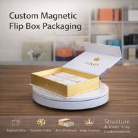 Boîte cadeau personnalisable haut de gamme en carton rigide écologique, matériaux recyclés, forme livre, fermeture magnétique, cosmétique