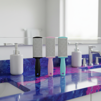 Râpe professionnelle portable pour soins des pieds, à poignée en plastique, pour éliminer les peaux dures et les callosités, forme droite, économique et tendance