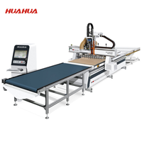 HUAHUA SKG-812HZ 9kw broche refroidie par air 1530 routeur à bois bricolage automatique avec changeur d'outils linéaire pour Mdf, bois