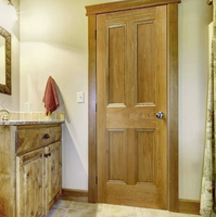 Portes en bois massif ignifuges avec design moderne à plat pour usage intérieur commercial, résistantes au feu