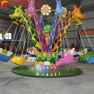 Vui trẻ em lễ hội trò chơi dễ thương hươu cao cổ mini bay ghế công viên chủ đề cưỡi để bán - Product Image 4