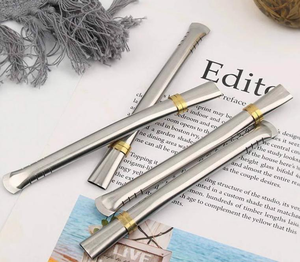 Pajitas Filtrantes Reutilizables de Acero Inoxidable 304, Aptas para Alimentos, para Mate <span class=keywords><strong>en</strong></span> <span class=keywords><strong>Casa</strong></span> o <span class=keywords><strong>en</strong></span> Bares - Product Image 5