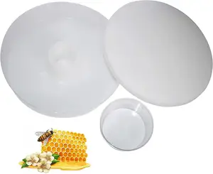 Strumenti per l'apicoltura alimentatore rapido per api in abs rotondo portatile alimentatore per api superiore in plastica bianca per api