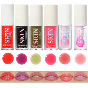 Minyak Bibir Vegan Grosir Melembapkan Menghidrasi Berkilau Mengkilap Tekstur Jernih Berubah Warna Dengan Aplikator Besar - Product Image 1