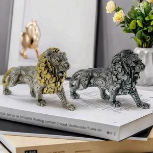 Nouvelle Décoration de Bureau Animalière Moderne et Créative en Résine Époxy Sculptée, Ornement Lion Marchant de Luxe Léger pour Salon - Product Image 2
