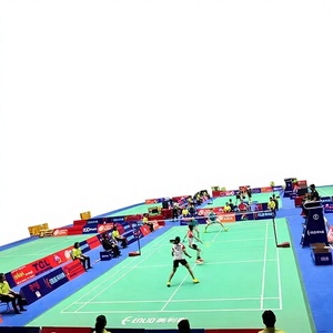 Revêtement <span class=keywords><strong>de</strong></span> sol PVC pour terrain <span class=keywords><strong>de</strong></span> <span class=keywords><strong>badminton</strong></span> intérieur BWF, texture sable cristallin, pour stades professionnels et centres d'entraînement (Série Championnat) - Product Image 1