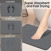 Tapis de bain en pierre de diatomite CF BDMB94, nouveau, vente en gros, pour comptoir de cuisine, tapis de salle de bain naturel pour animaux de compagnie, facile à nettoyer