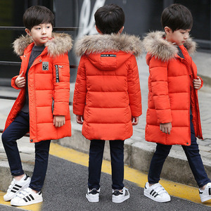 Nouvelle Mode Enfants Garçons Manteau Long Hiver Chaud à Capuche 90% Coton Vêtements Décontractés Bébés Vestes Parkas pour Garçons - Product Image 4