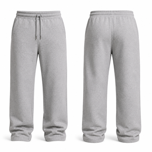 Custom Embroidered Logo Sweatpants Men Cotton Fleece Joggers Casual Loose Fit Drawstring Jogger <b>Pants</b> Streetwear OEM Wholesale - Product Image 2
