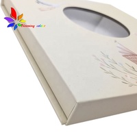 Scatola di imballaggio rigida magnetica stampata a quattro colori personalizzata prezzo di fabbrica con finestra rotonda trasparente in plastica per regalo e artigianato