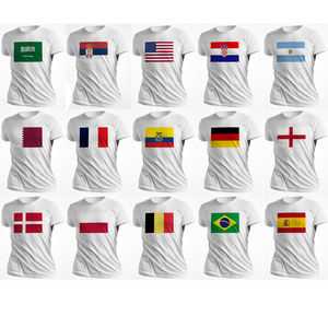 Vêtements de sport pour supporters de football, 100% polyester, impression par transfert thermique du logo, t-shirts personnalisés, séchage rapide, extensibles, antibactériens - Product Image 1