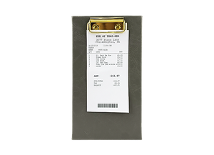 High Quality Pu Leather Check Presenter Gold Mental Clip Bill Folder Restaurant Bill holder - Product Image 3