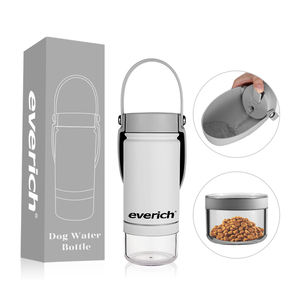 Botella de Agua Portátil 2 en 1 para Perros Everich de Boca Ancha, Doble Pared, Acero Inoxidable 304, 700 ml, con Contenedor de Comida - Product Image 5